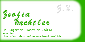 zsofia wachtler business card